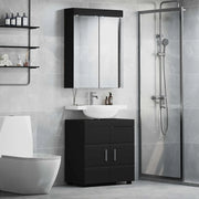 Set di mobili per il bagno TULUM Nero Legno multistrato
