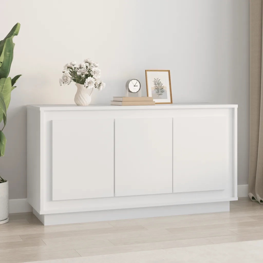 Credenza Bianca 102x35x55 cm in Legno Multistrato 831885