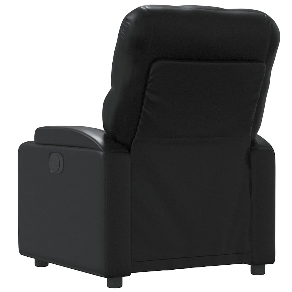Poltrona | Sedia Relax Reclinabile Nera in Similpelle