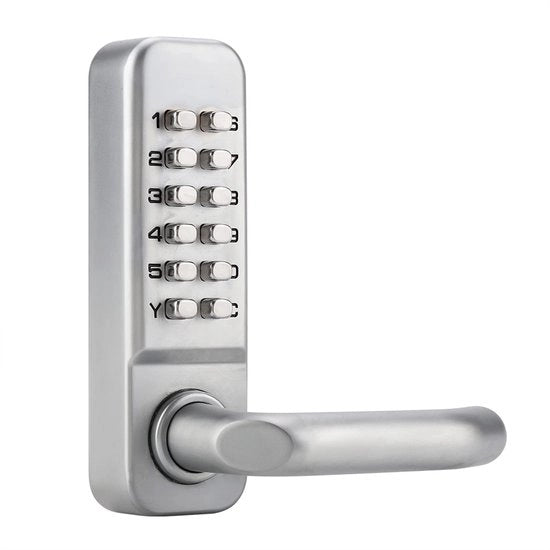 Chiave Digitale per Porta Interna - Porta Interna con Codice a 1-11 Cifre - Pacchetto di Viti - Adatto per Porte di Ufficio - Chiave Elettronica con Meccanismo - Codice a 1-11 Cifre