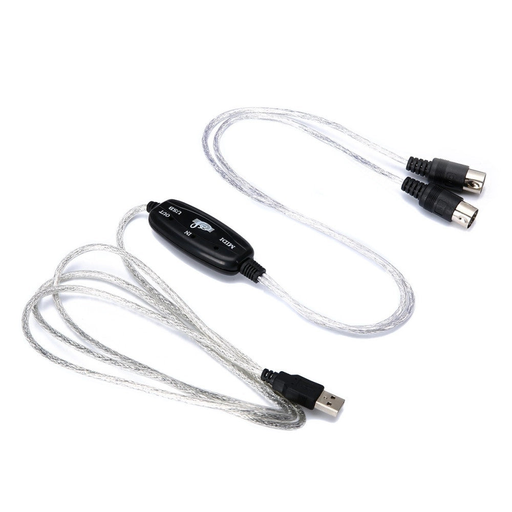 Trade Shop - Cavo Usb Interfaccia Midi Adattatore In Out Pc Audio Tastiera/expander -