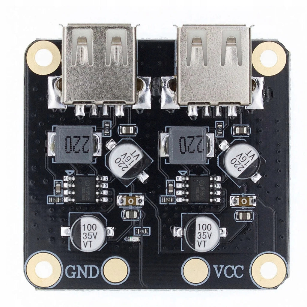 Convertitore di Tensione a 2 Canali Rosfix – Caricatore USB 2.0/3.0 Step Down | 6V-24V a 5V, 3A per Canale