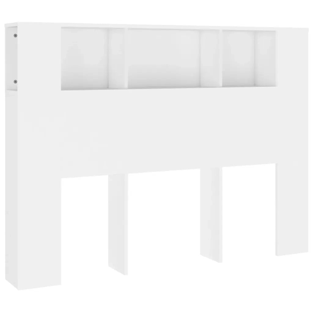Testiera con Scomparti-Testata del letto Bianca 140x18,5x104,5 cm