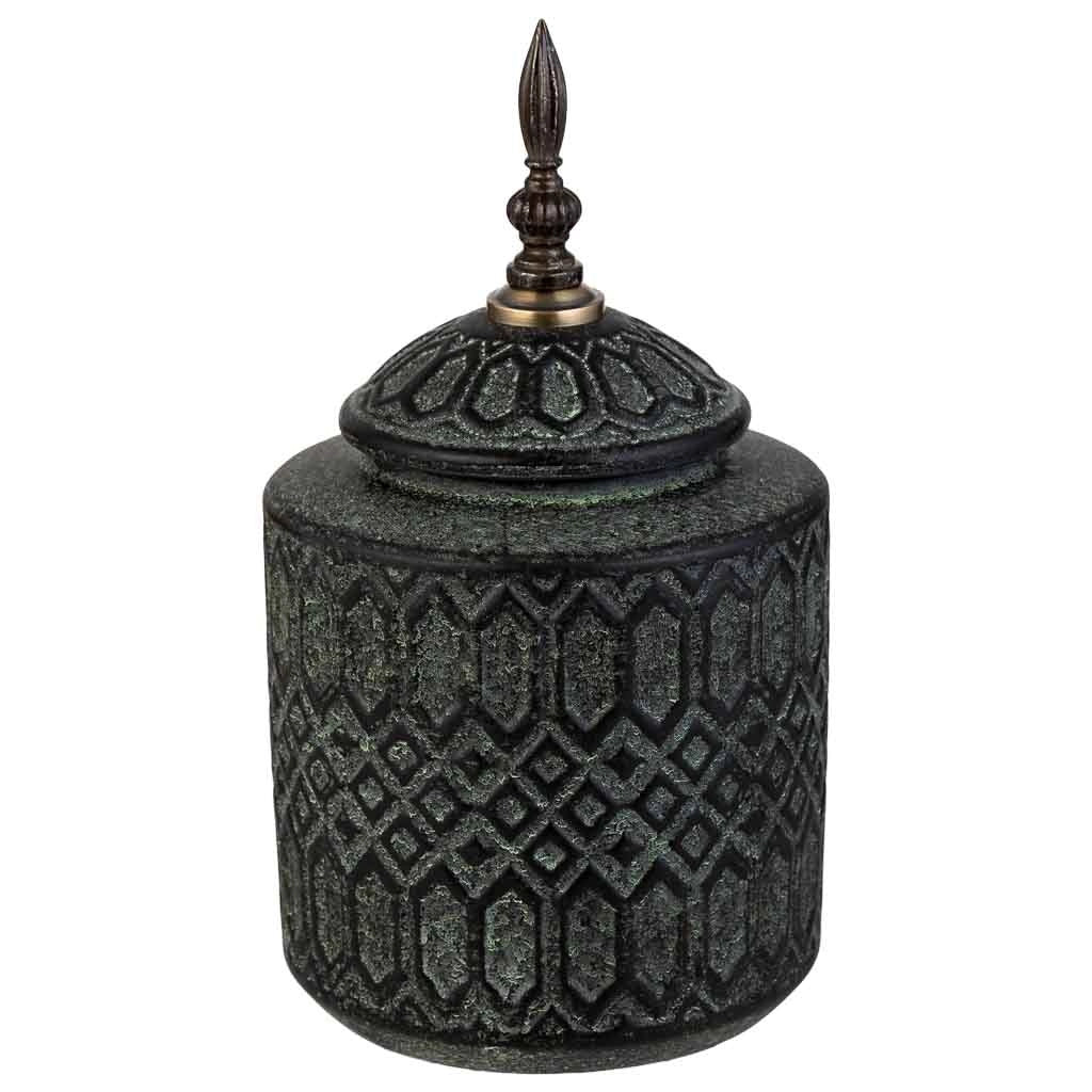 Vaso in ceramica nera, D15,5x31h cm