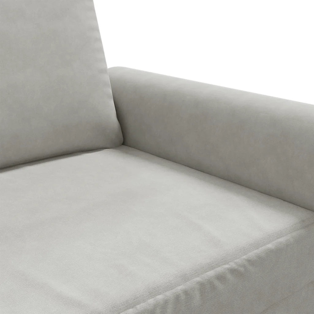 Divano a 2 Posti-Sofa 2 Posti Grigio Chiaro 120 cm in Velluto 696696