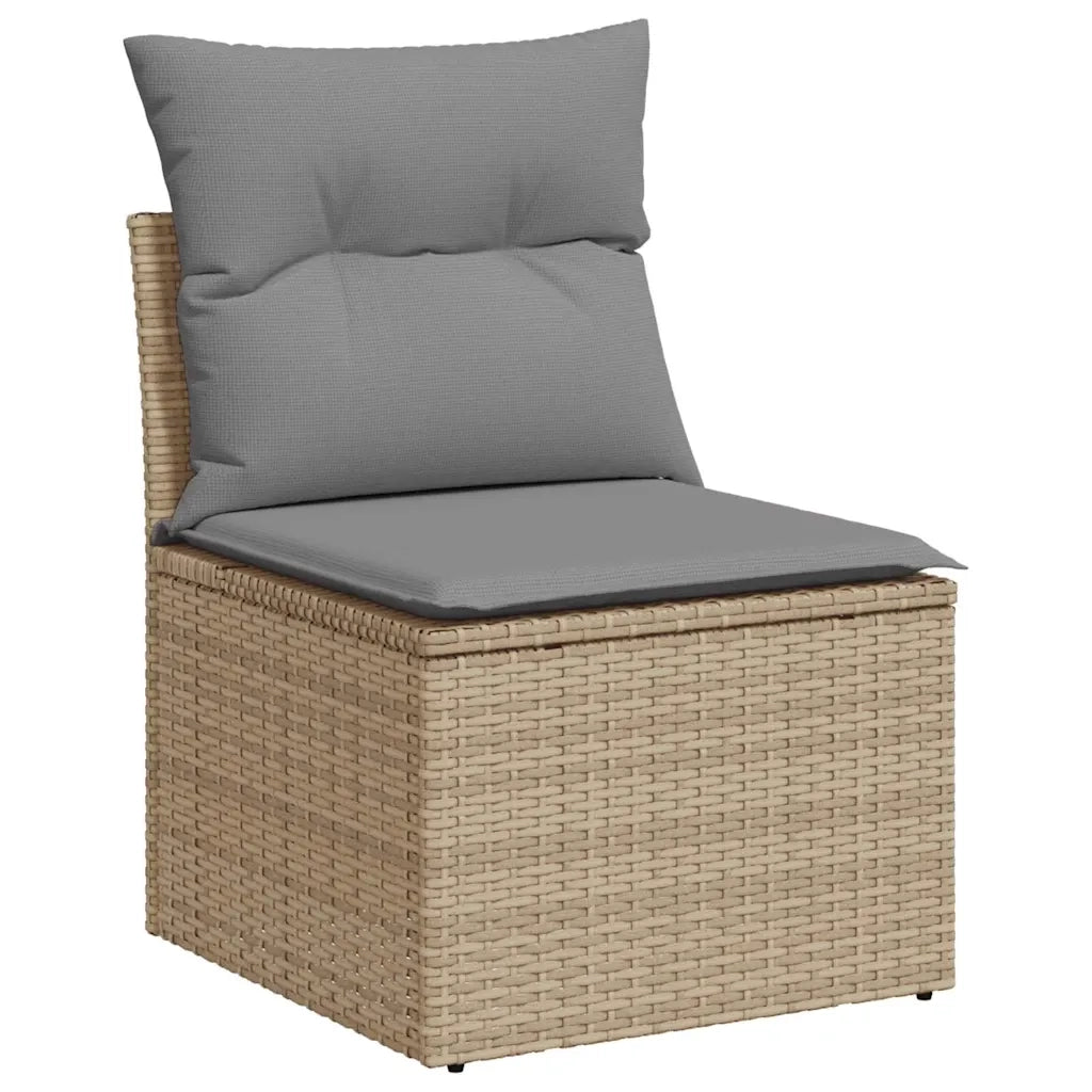 Set Divano da Giardino 8 pz con Cuscini Beige in Polyrattan 3327125