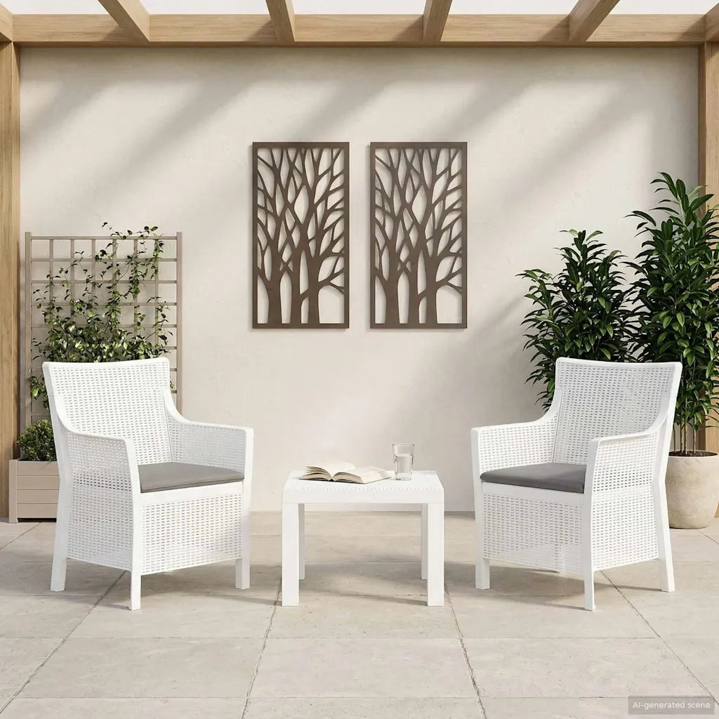 Set di relax con cuscino 3 pcs Bianco PP 42035143
