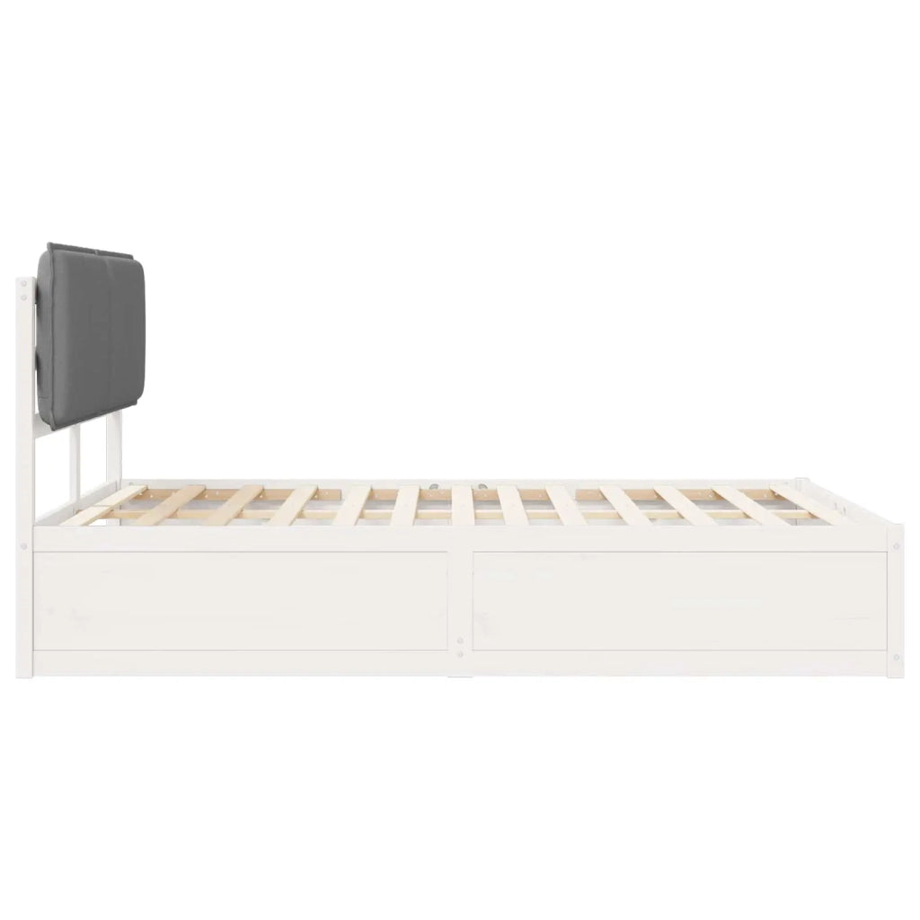 Letto con Testiera Rivestita Grigio chiaro 160 x 200 cm 3398118