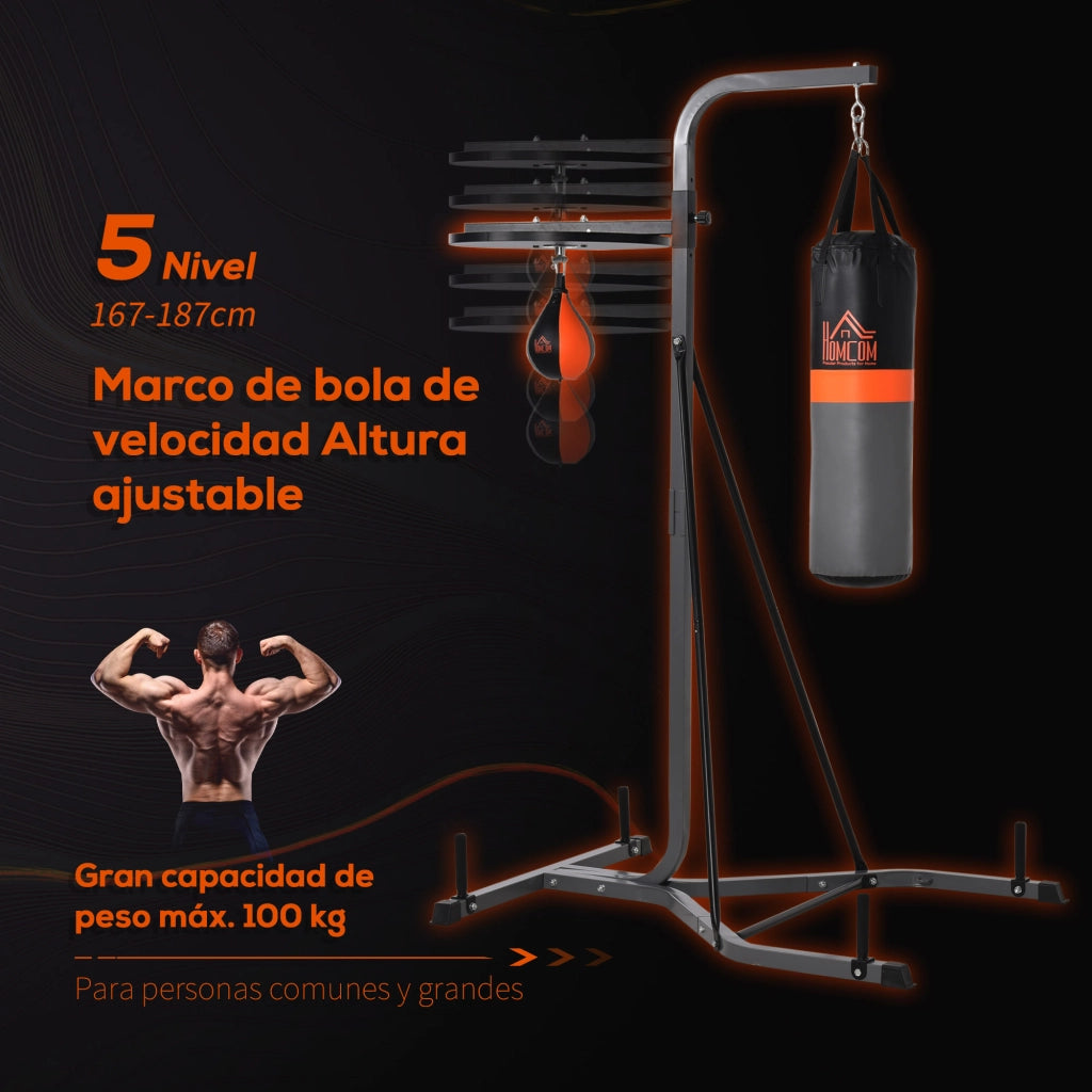 Supporto per Sacco da Boxe con Piedi ¨C Minimal ¨C Nero Acciaio