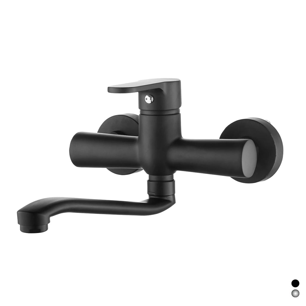 Miscelatore monocomando lavello a muro DH Nero opaco
