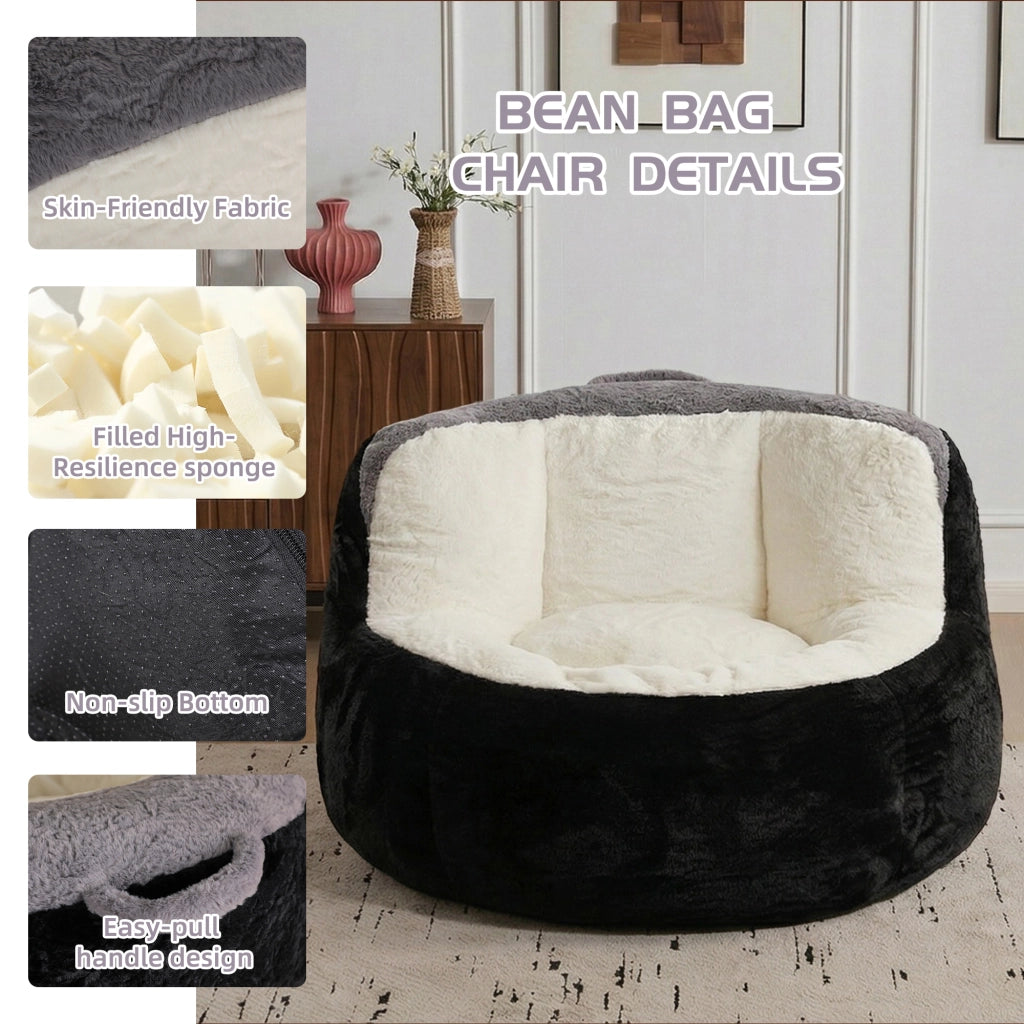 Divano a sacco ¨C Minimal ¨C Nero+Bianco+Grigio