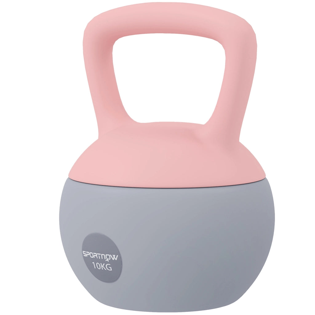 Kettlebell 10 kg ¨C Minimal ¨C Rosa e Grigio 21x21x30 cm