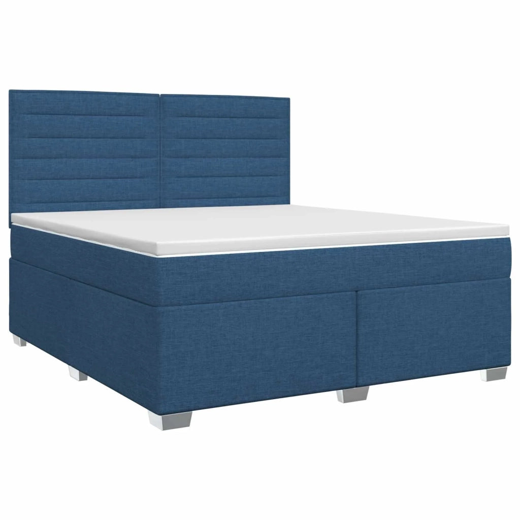 Letto box spring con materasso Blu 180 x 200 cm Tessuto 3453464