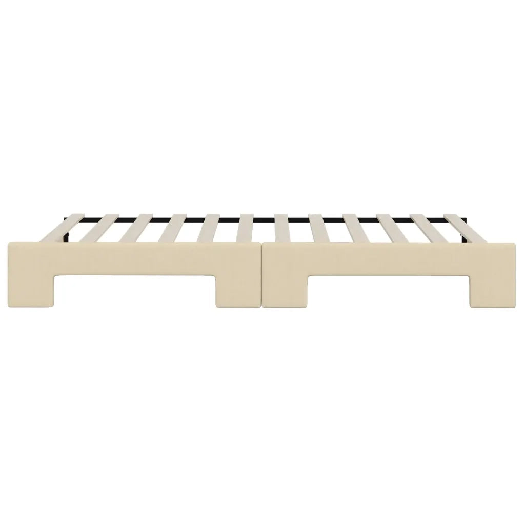 Divano Letto con Letto Estraibile Crema 80x200 cm Tessuto 3197187