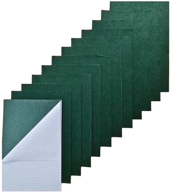 Velinea per decorazione - 11 pezzi - 20 x 30 cm - Velinea con retroadesivo - Verde