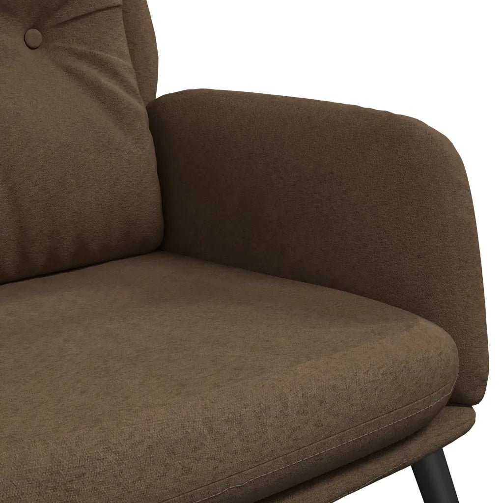 Poltrona Relax Marrone in Similpelle Scamosciata 341279