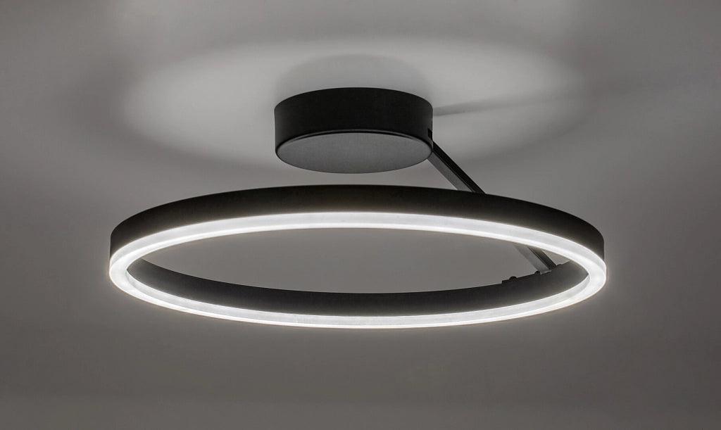 Plafoniera moderna nera ring 40cm LED 24W CCT Rabalux