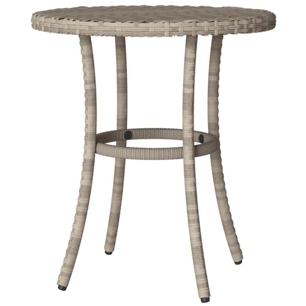 Set da Bistrò 3 pz con Cuscini Grigio Chiaro in Polyrattan 365206