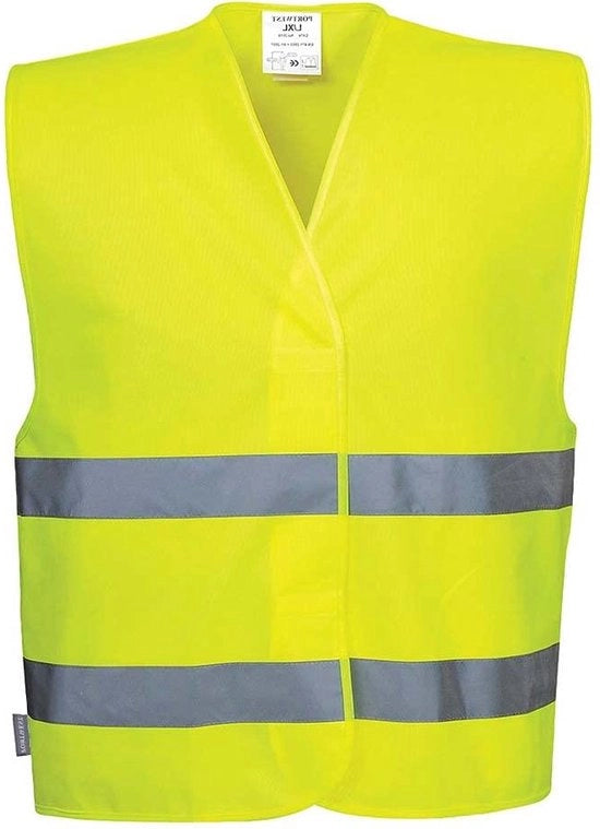Camicia di Sicurezza Visibile a Lunga Distanza con Due Strisce, Dimensione 4XL-5XL, Gialla