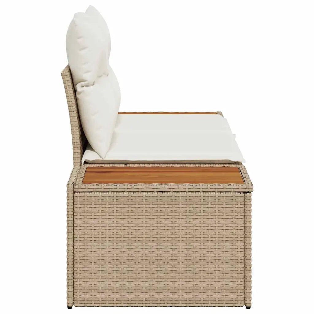 Divano da giardino Beige 184 x 62 x 85cm polyrattan 42006821