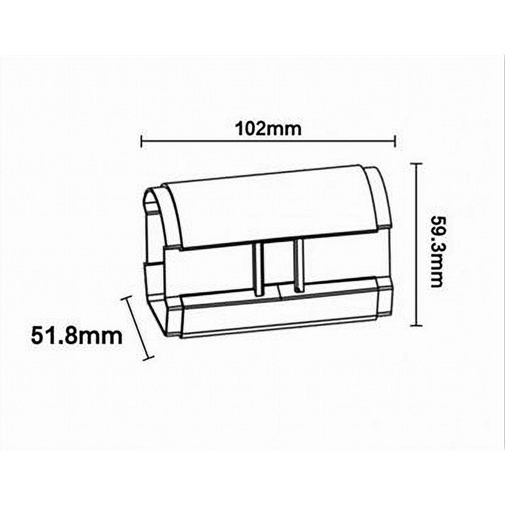 Trade Shop - Connettore Giunto Diritto Per Connessioni Plafoniere Lineari Raccordabili Yl20-d -