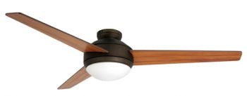 Vam Ventilatore da soffitto bronzo 132 cm luce 2xE27 & Telecomando con Sensore Temperatura