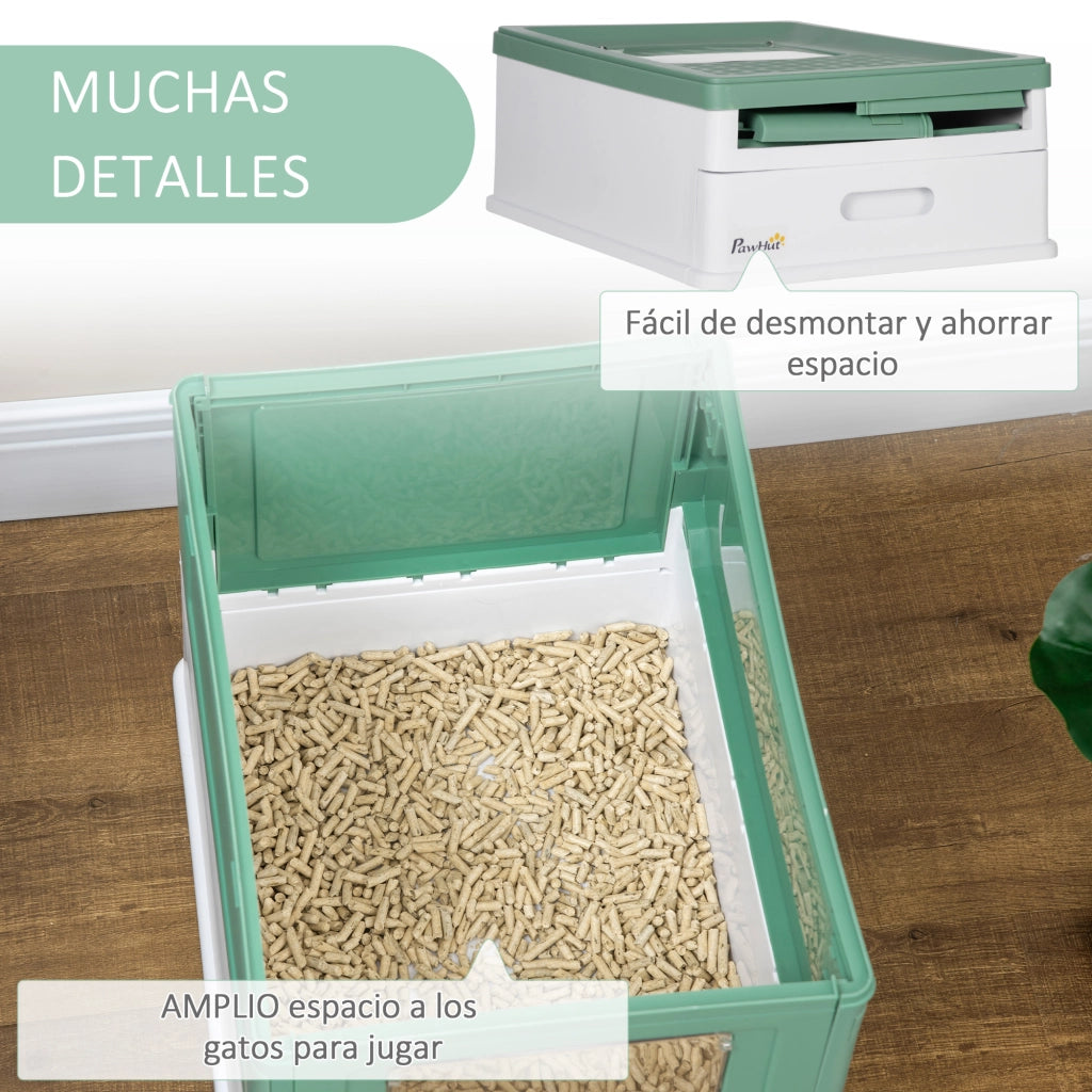 Casetta per Gatti ¨C Minimal ¨C Verde e Bianco 47.5x35.5x36.7 cm