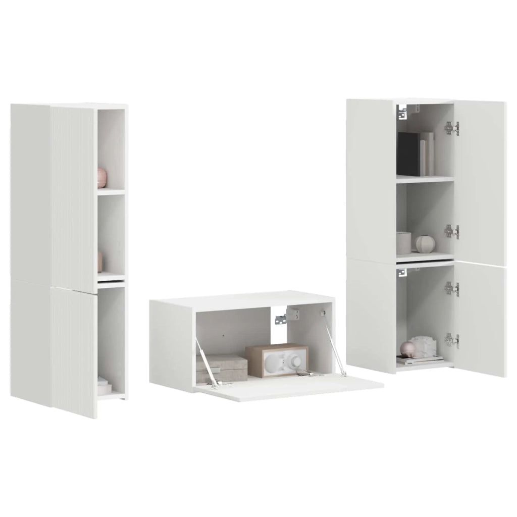 Set mobile TV 5 pcs Bianco Legno multistrato 3409096