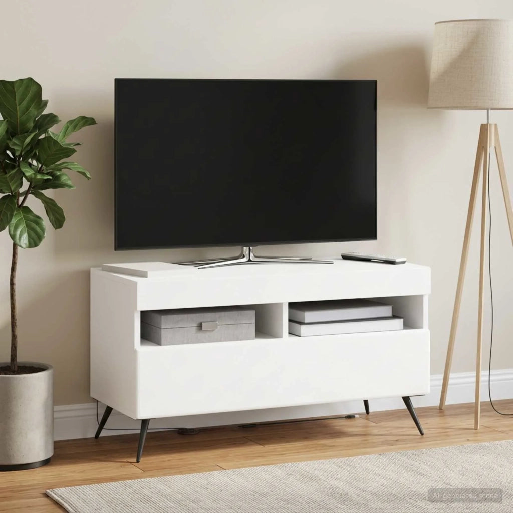 Mobile TV LED Bianco Legno ingegnerizzato 897655