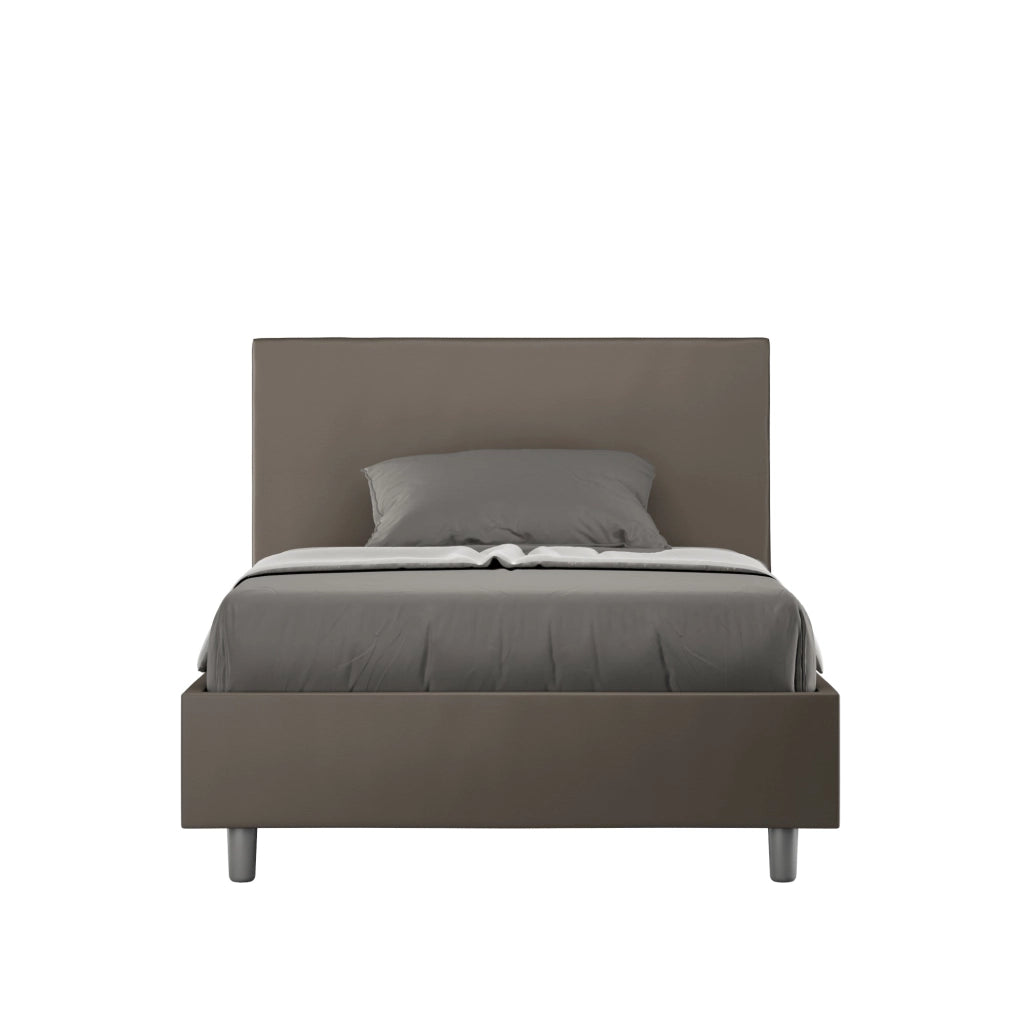 Letto 1 Piazza e Mezzo 120x190 cm Senza Rete Adele Cappuccino