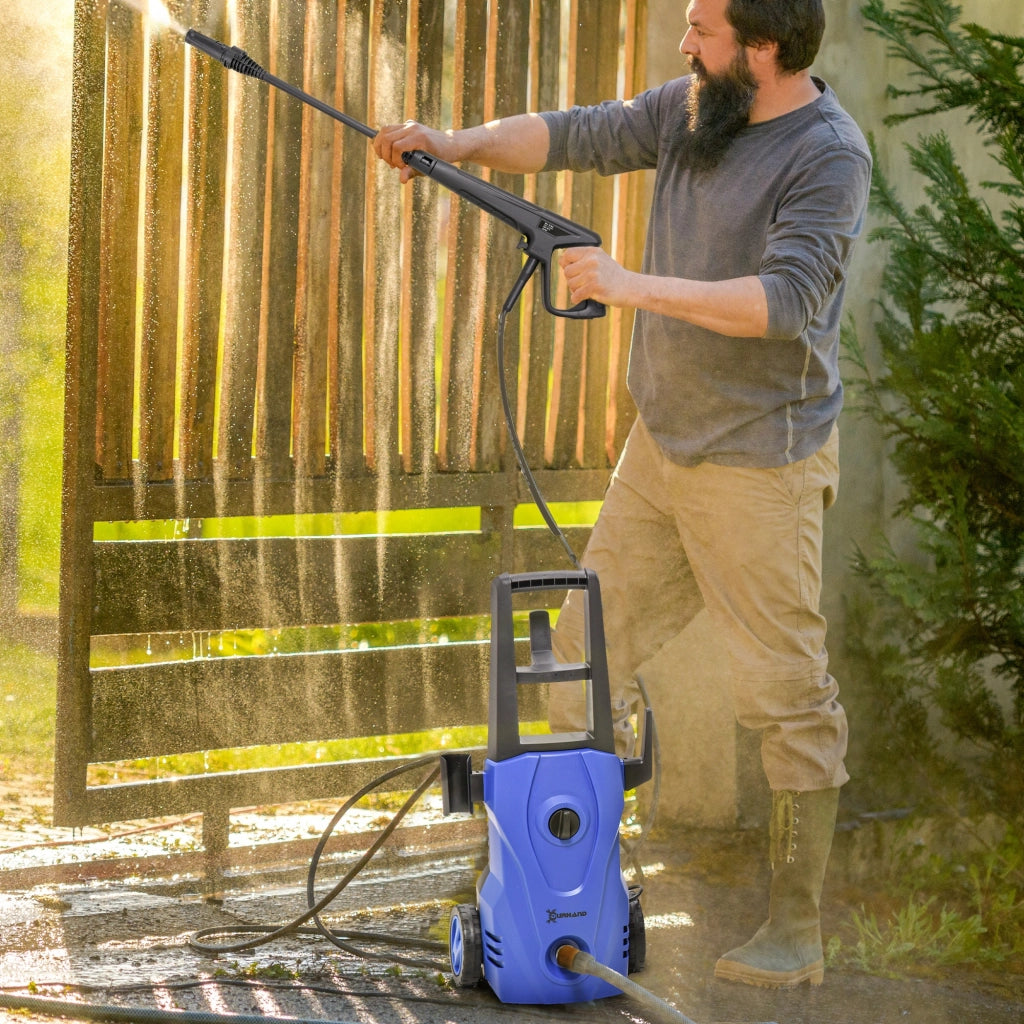 Idropulitrice ad Alta Pressione 1600W con Kit Pulizia ¨C zephmum ¨C 35x28x65 cm, Blu e Nero