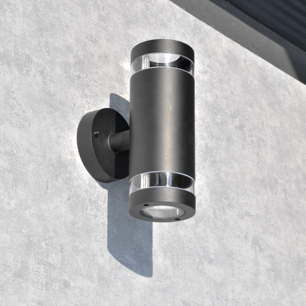 Applique esterna nera 2xGU10 RINO 323996 Polux IP54