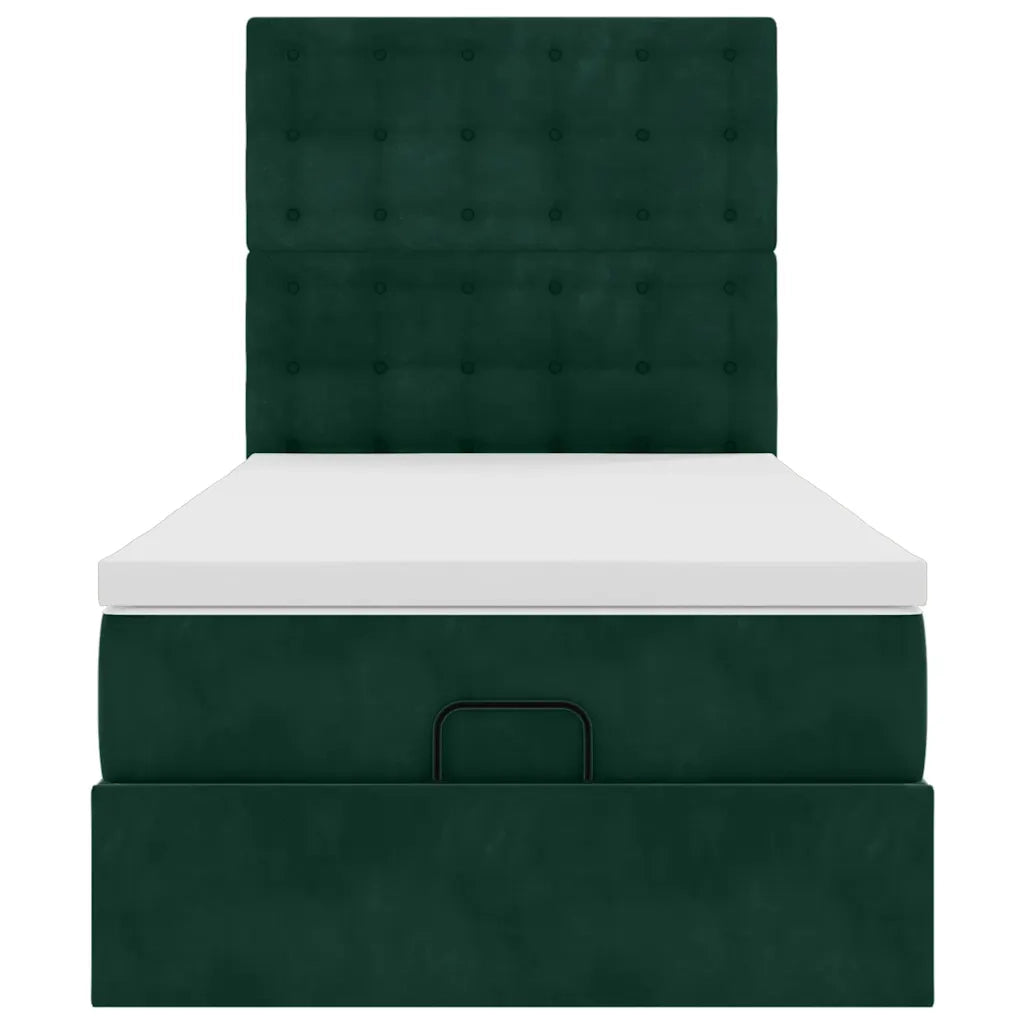 Struttura Letto Pouf con Materassi 100x200 cm Velluto 3314447