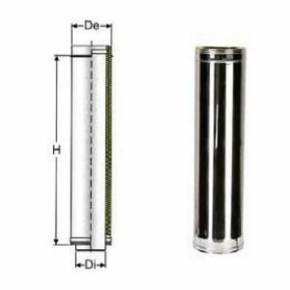 Inox doppia parete aisi 316 tubo l.1000 d.300 350 b08xbjzbgl