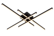 Lampada da soffitto LED nera 4 luci NOVAK Lucide