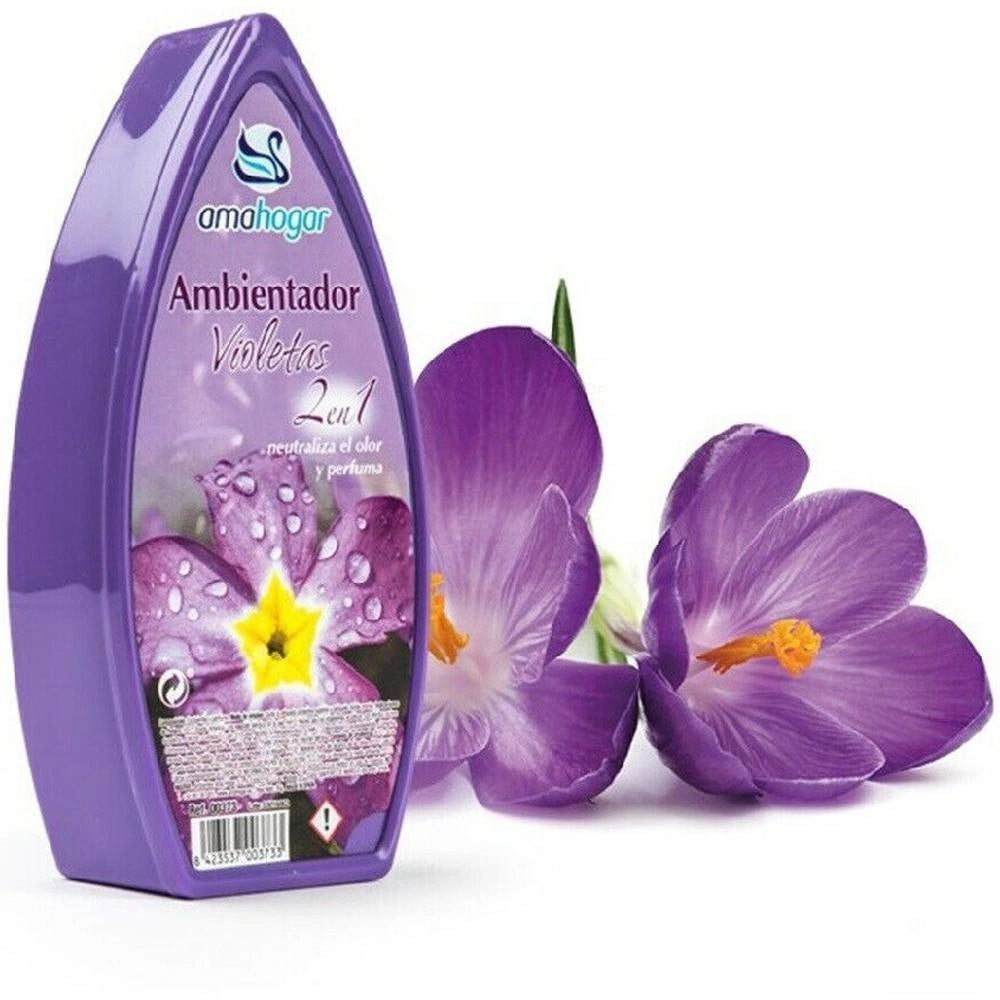 Trade Shop - Set 12 Deodoranti Gel Profumo Ambiente Assorbi Odori Fragranza Viola -