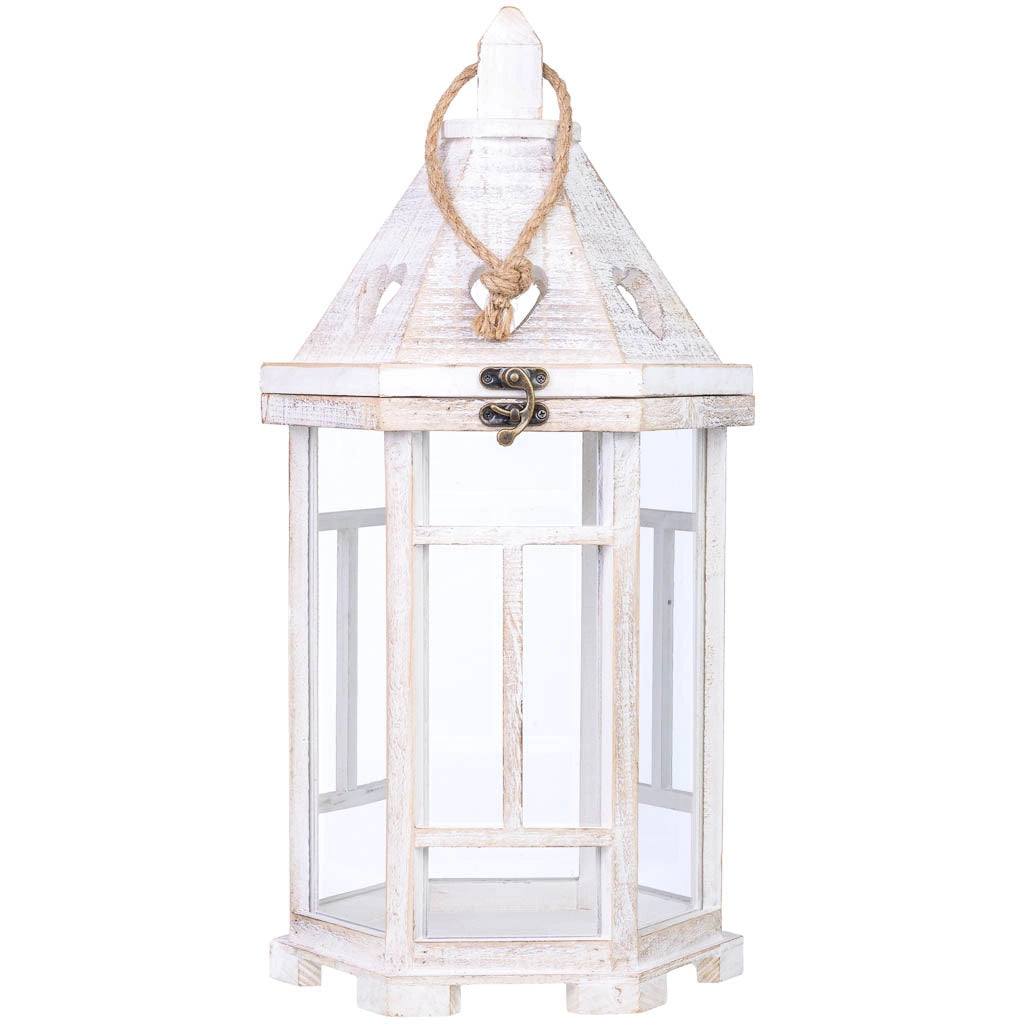 Lanterna in legno 22x22x51h cm