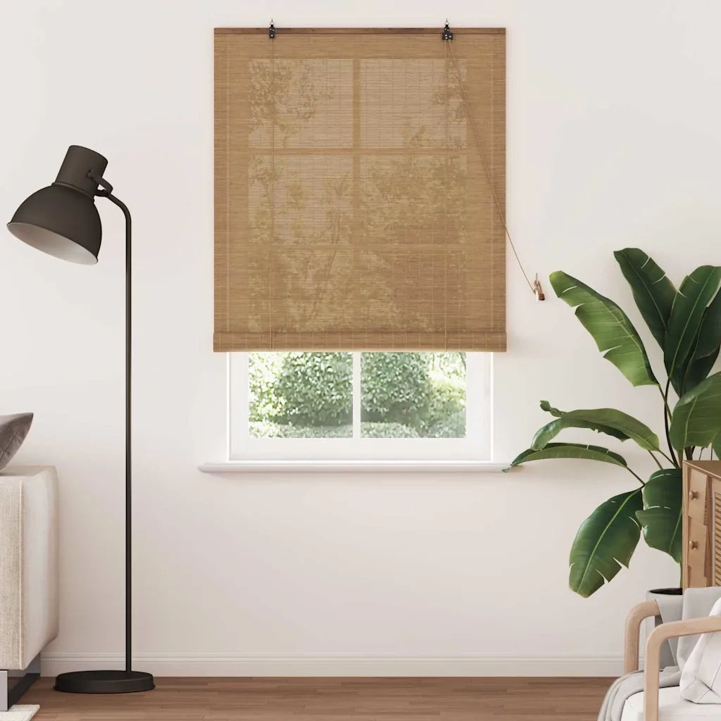 Tenda a rullo con tende Marrone 120 x 220 cm Bambù 42006857