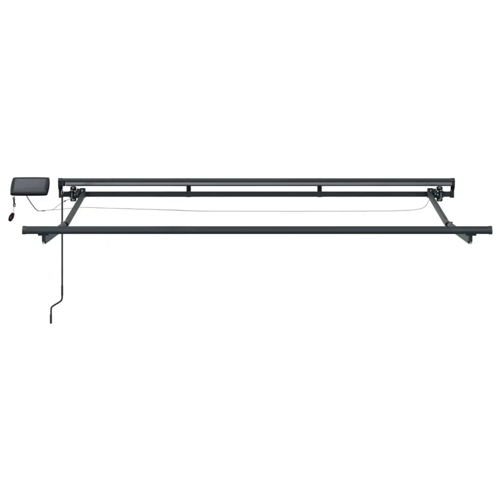 Cornice per Tenda Manuale con LED Nero e antracite 3 x 2,5 m 3420812