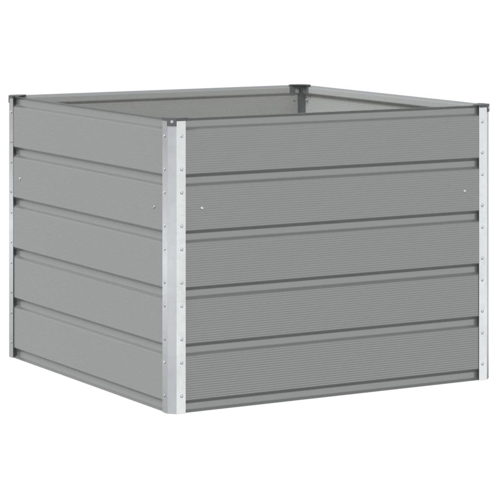 Fioriera | Cassetta per fiori | Vaso Grigio chiaro 100 x 100 x 75 cm Acciaio