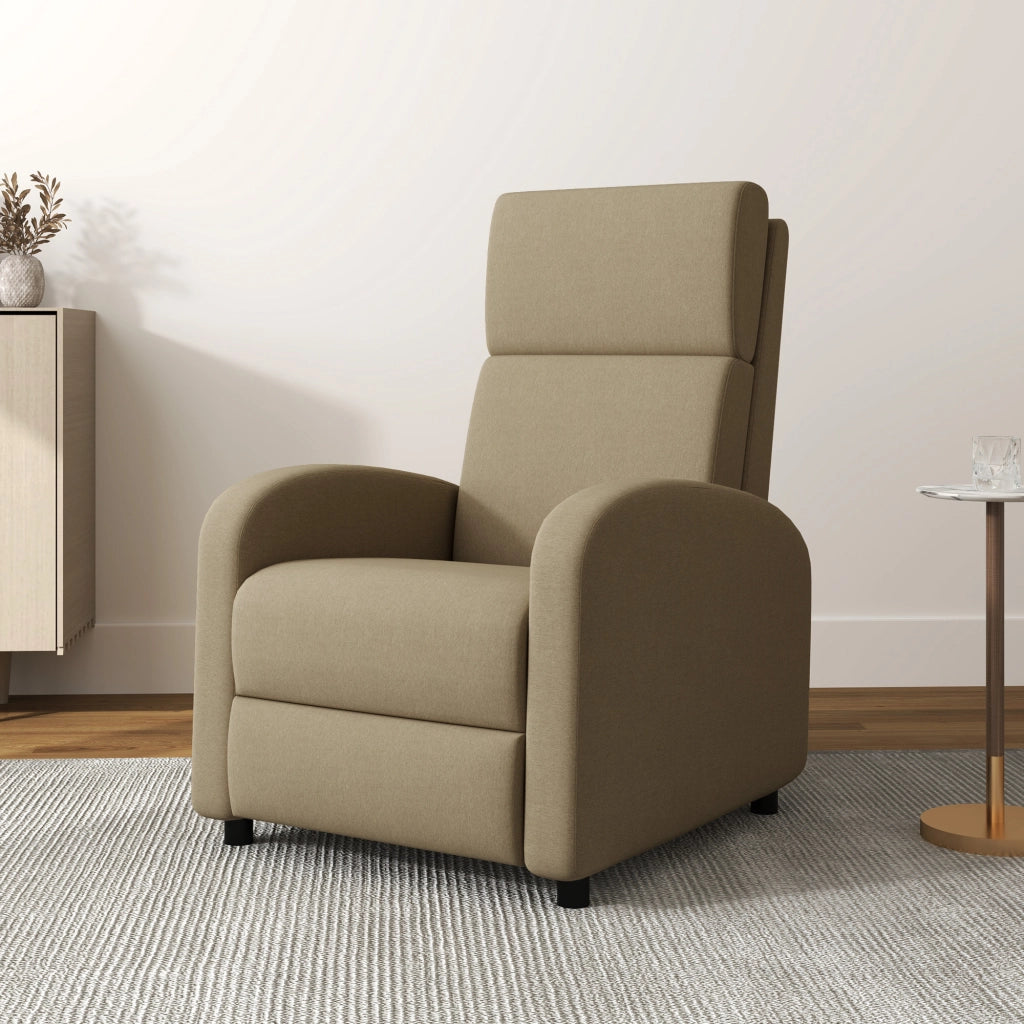 Poltrona Relax Reclinabile con Poggiapiedi ¨C Xylo ¨C Tessuto Beige