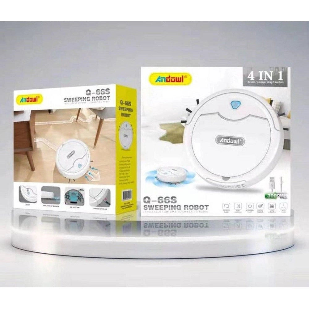 Trade Shop - Robot Spazzante Intelligente 4 In 1 Aspirapolvere Automatico Ricaricabile Q-66s -