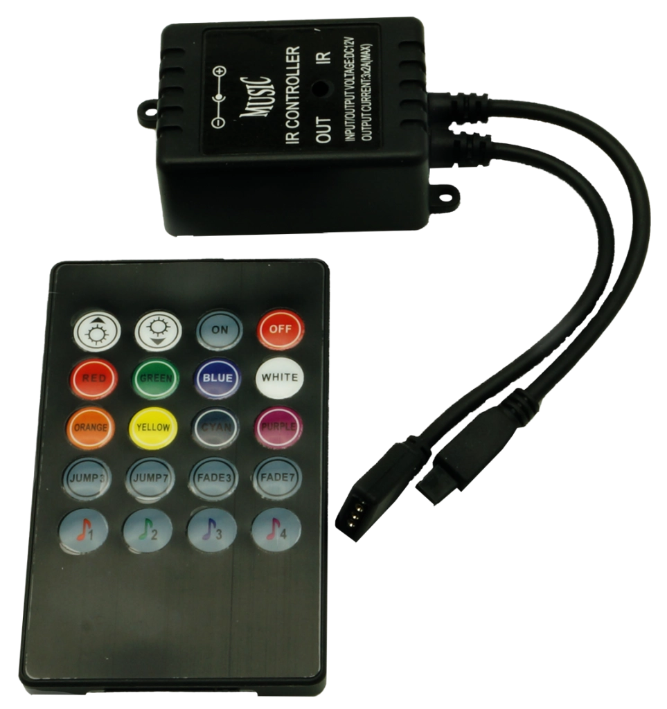 Controller LED RGB IR musicale 20 tasti nero IdeaLED