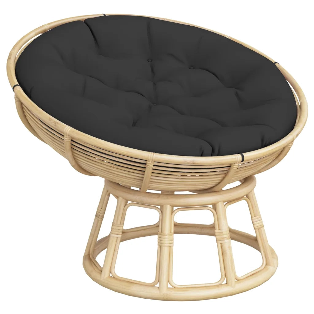 Cuscino Rotondo Nero ? 100x11 cm in Tessuto Oxford