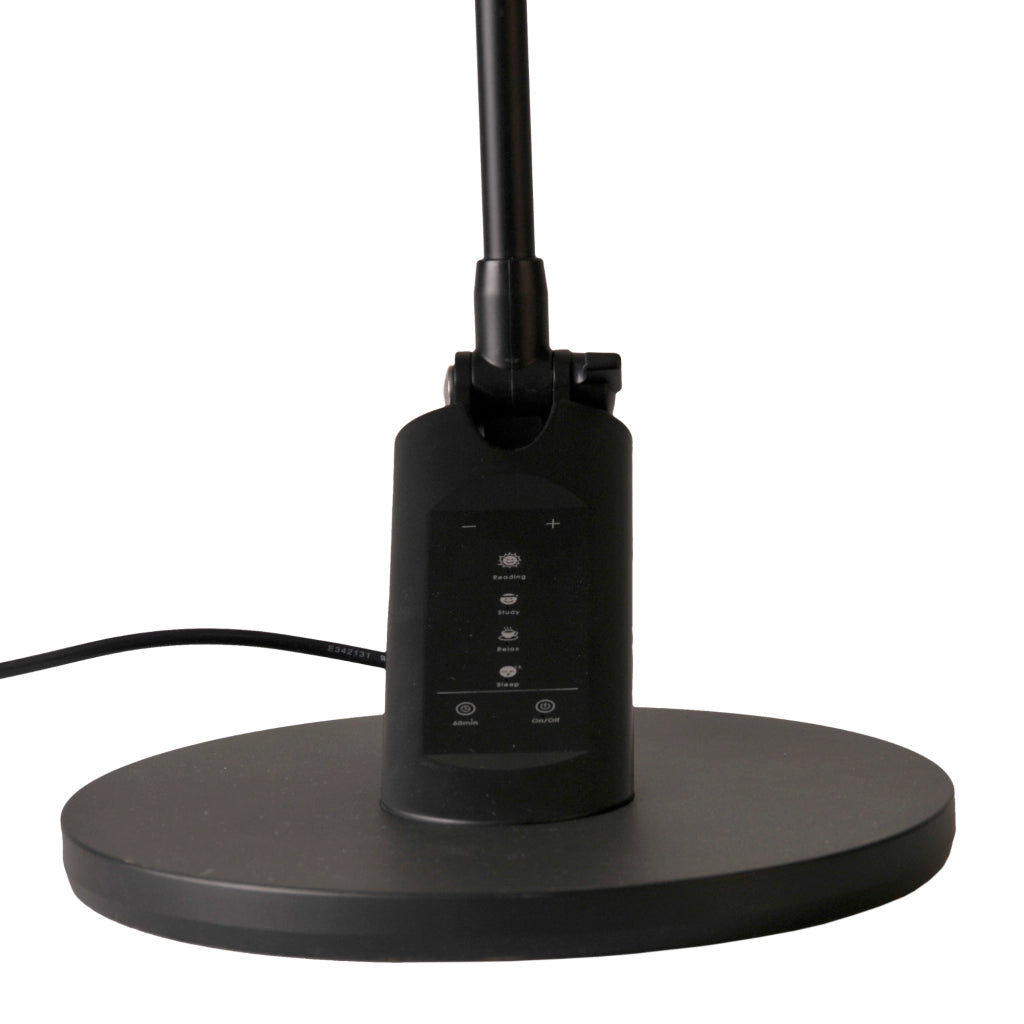 Lampada da tavolo LED nera 3000-6000K dimmer USB Polux