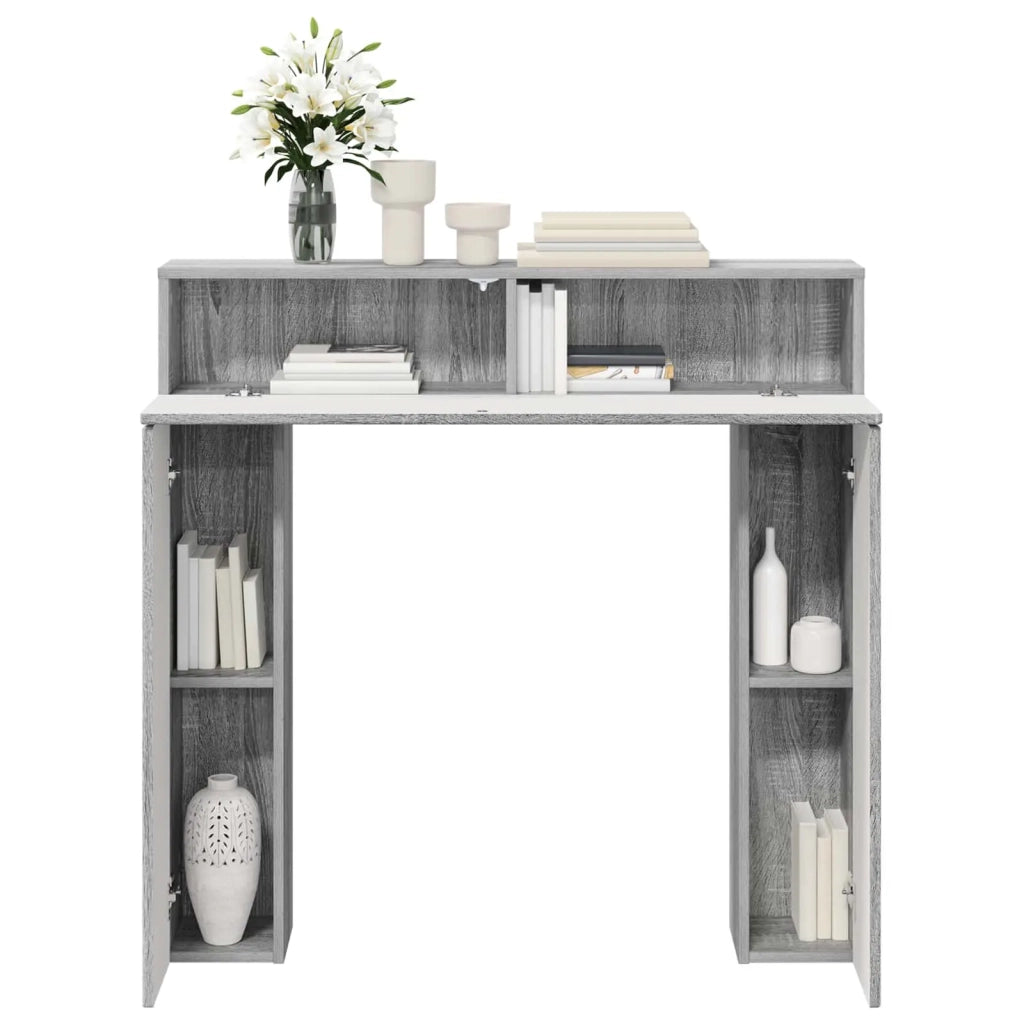 Cornice per camino Sonoma grigio 102 x 18 x 100,5 cm 8006612