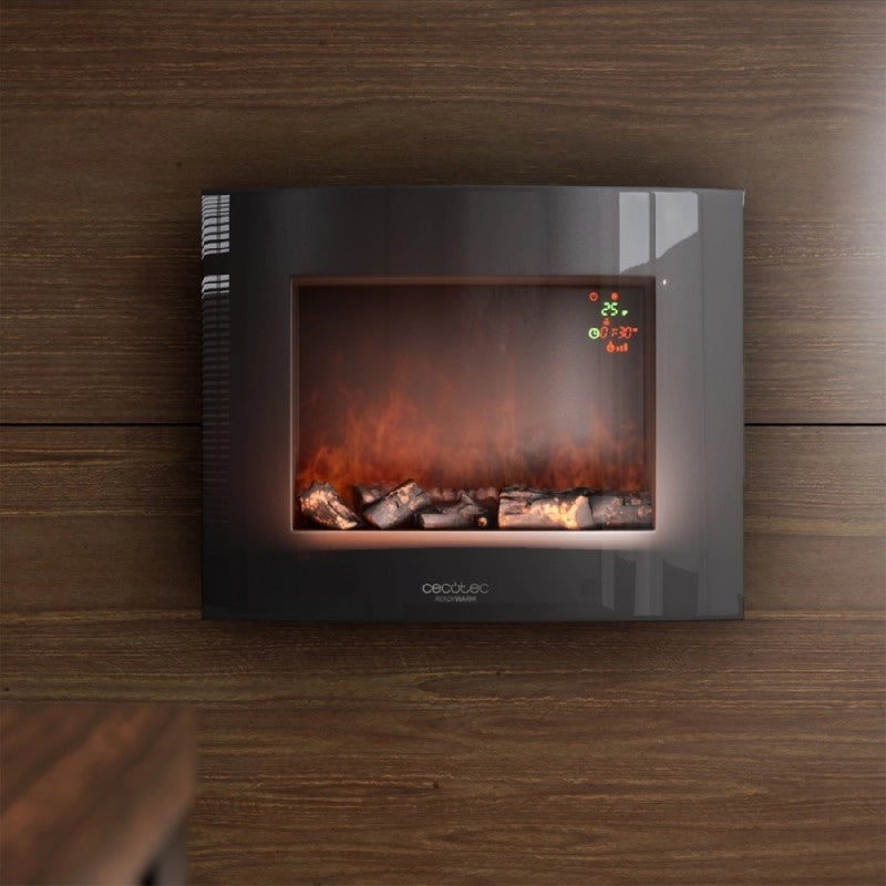 CECOTEC 05366 - Caminetto elettrico da parete Ready Warm 2600 Curved Flames