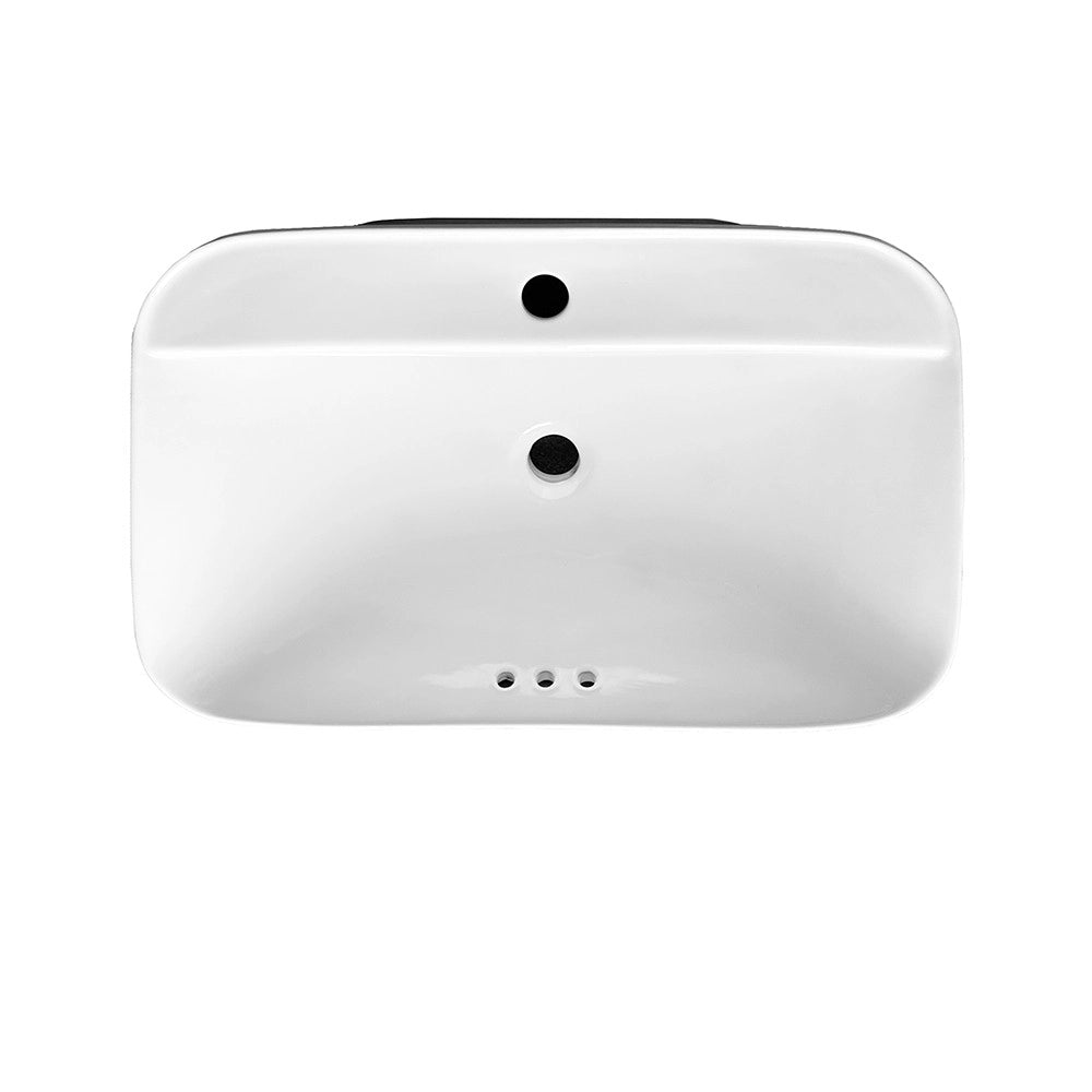 Lavabo da semincasso CUP6026B in ceramica 60x40x16.5 cm bianco