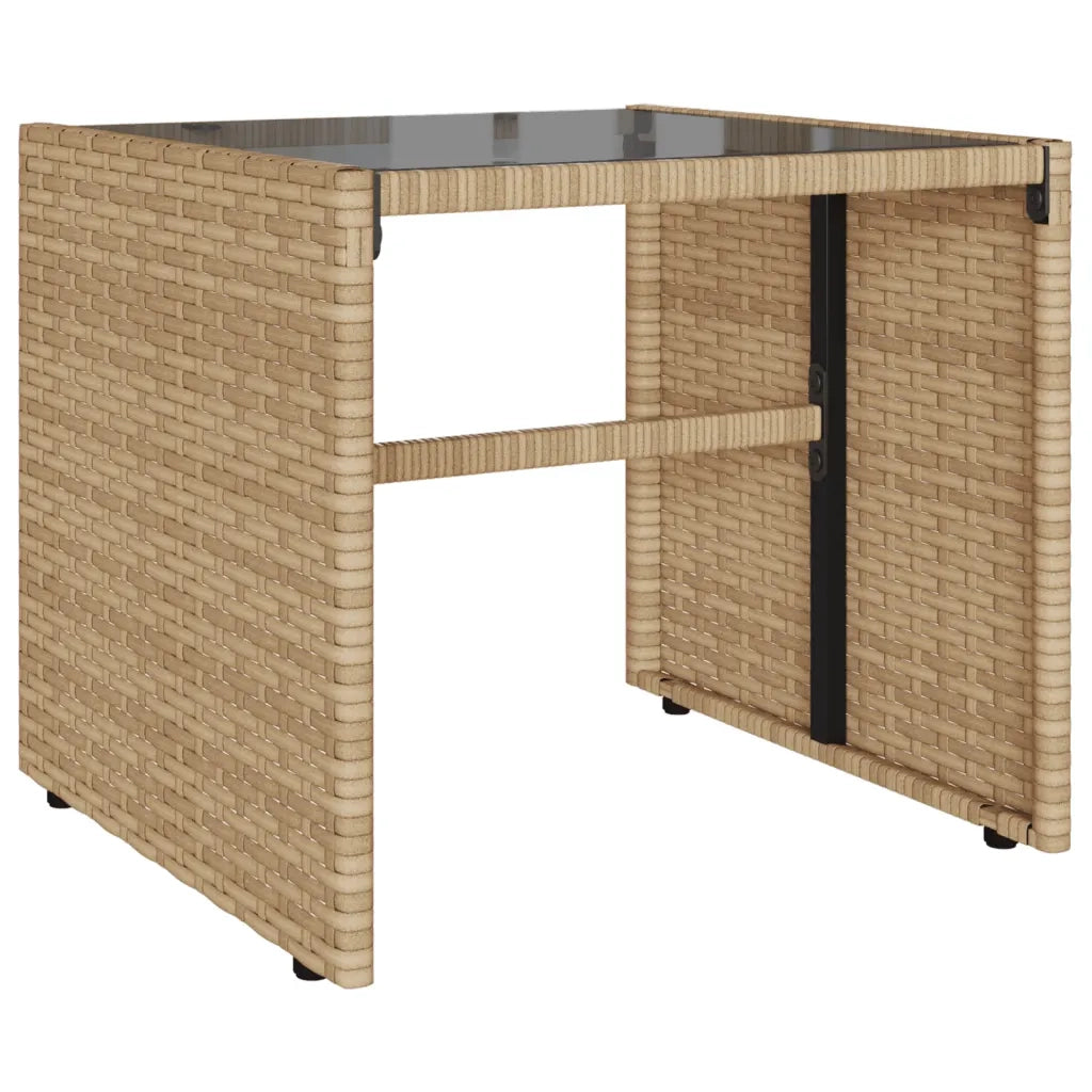 Set Divano da Giardino 4 pz con Cuscini Beige in Polyrattan 4003882