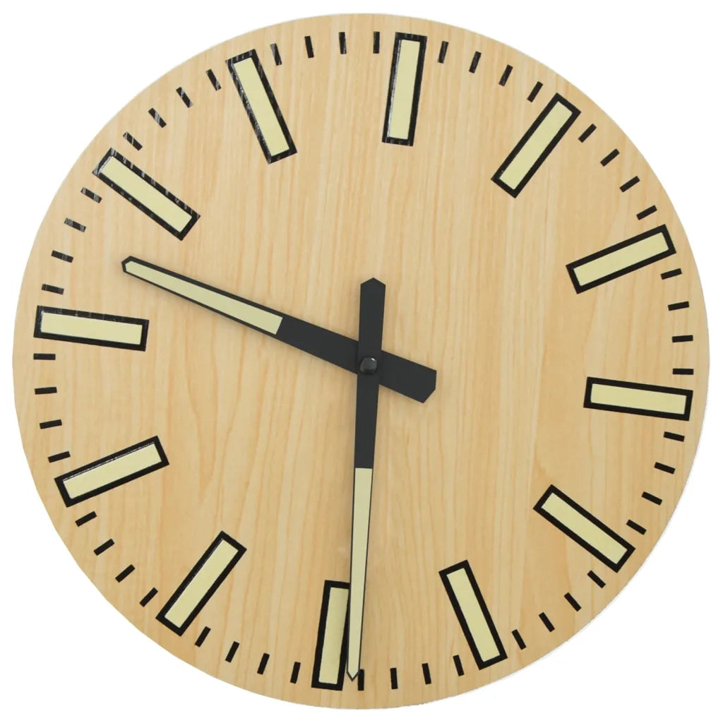 Orologio a Parete con Ore e Lancette Luminose Giallo Ø30 cm 4008403